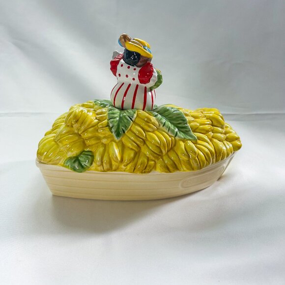Fitz and Floyd Red Lacquer Rio Rita Banana Boat Covered Dish, Vintage Rare - Picture 4 of 12